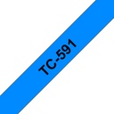 BROTHER P-Touch TC-591 black on blue 9mm