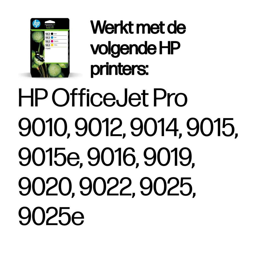 HP 963 CMYK Original Ink Cartridge 4-Pack