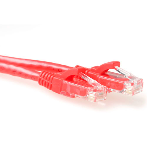 ACT Rode 5 meter U/UTP CAT6 patchkabel snagless met RJ45 con
