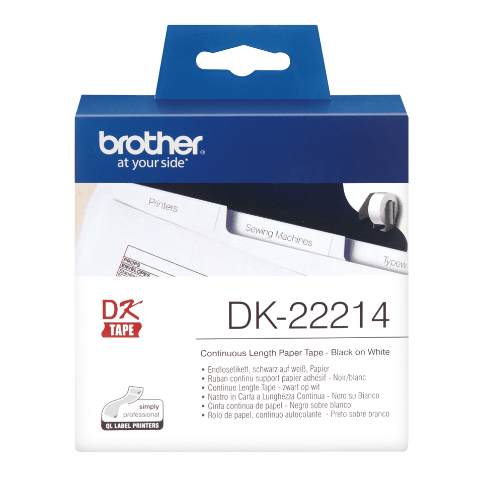 P-Touch DK-22214 continue length paper 12mm x 30.48m