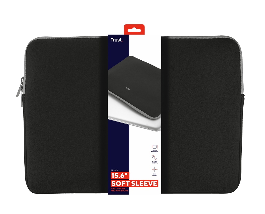 Trust Primo Soft Sleeve For 15.6" Notebook Black