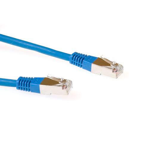 ACT Blauw 1 meter LSZH SFTP CAT6 patchkabel met RJ45 connect