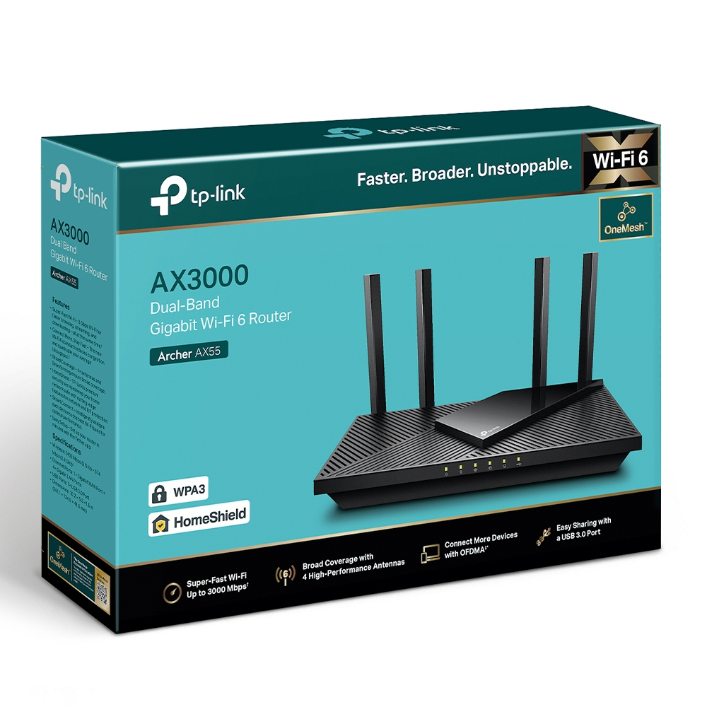 AX3000 Dual-Band Wi-Fi 6 Router ARCHER AX55