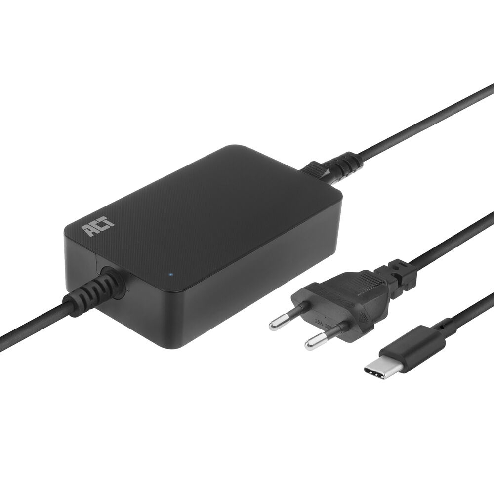 ACT USB-C laptop charger with Power Delivery profiles 65W