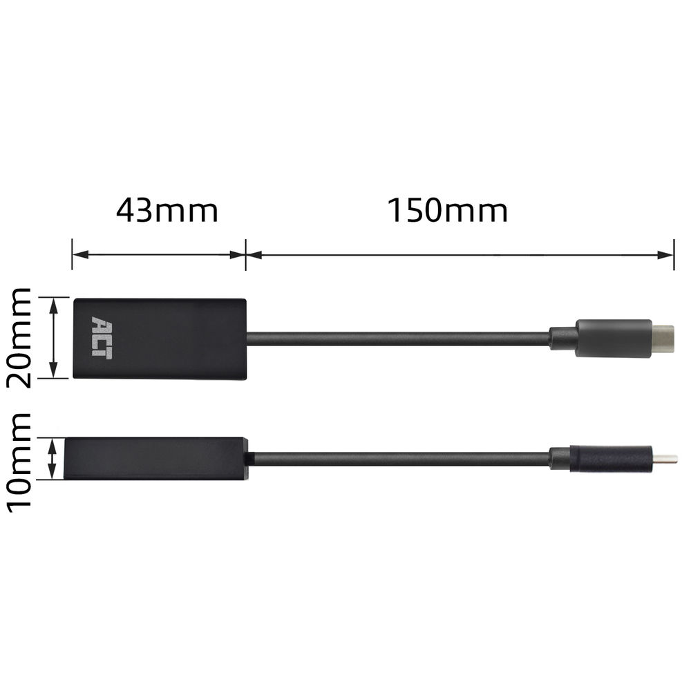 ACT USB-C naar HDMI female adapter 4K