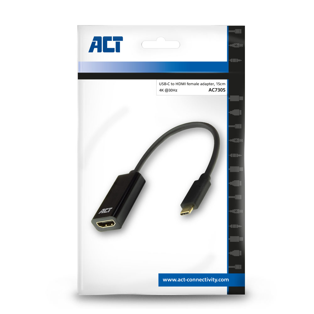 ACT USB-C naar HDMI female adapter 4K