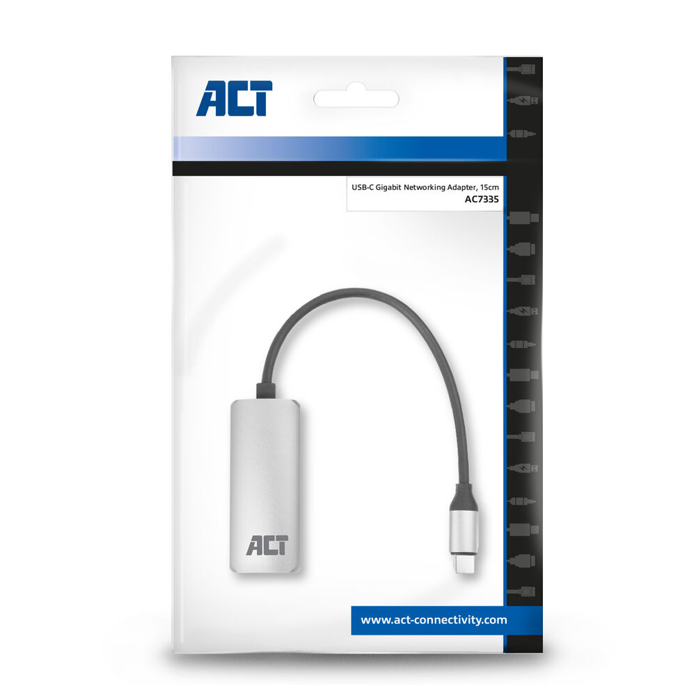 ACT USB-C Gigabit netwerkadapter