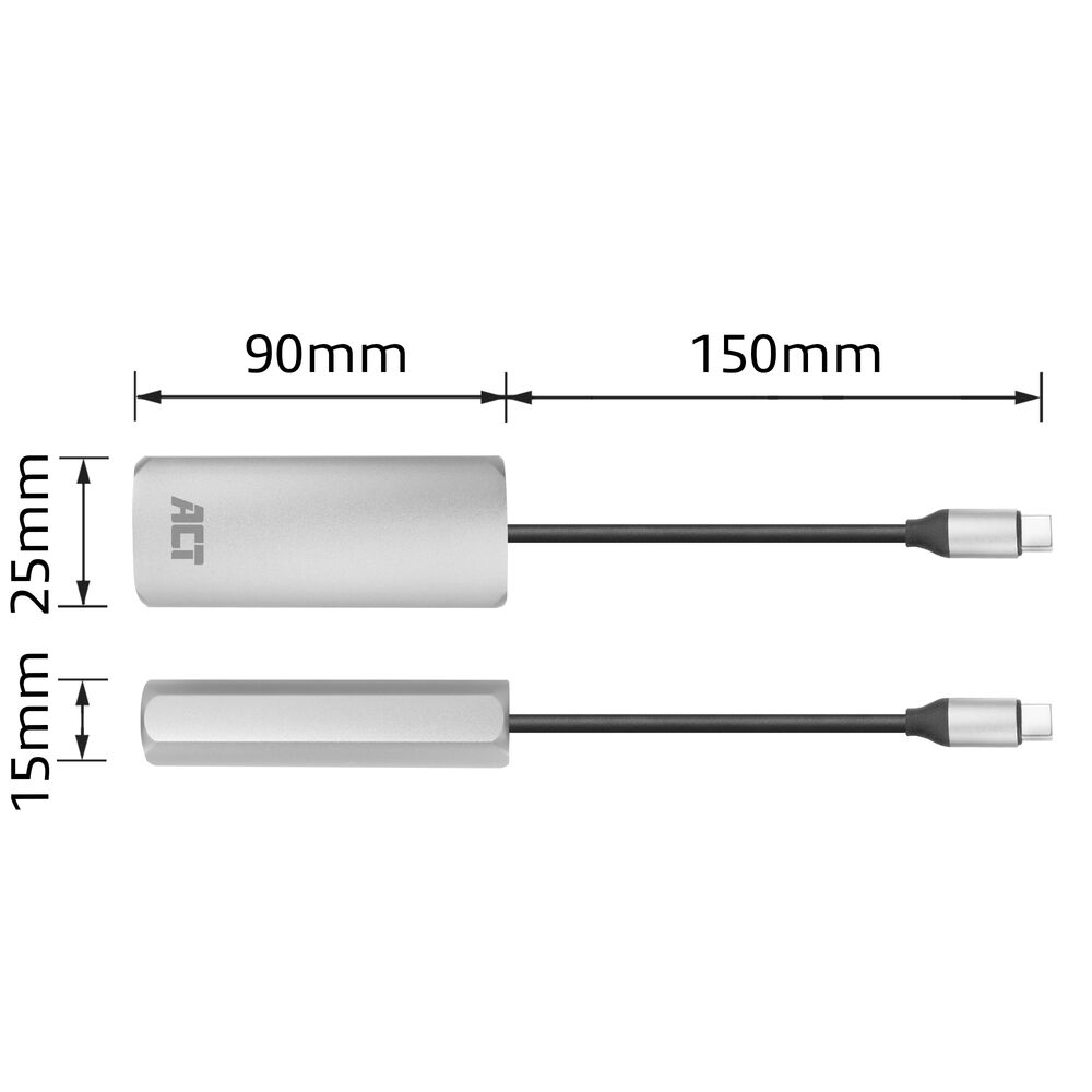 ACT USB-C Gigabit netwerkadapter
