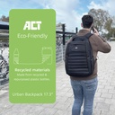 ACT Urban Notebook Backpack 17.3 BLACK
