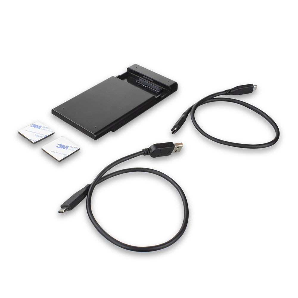 USB 3.2 Gen2 USB-C, 2.5" SATA HDD/SSD Screwless Enclosure