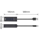 ACT USB Hub 3.2, 4x USB-A, zwart
