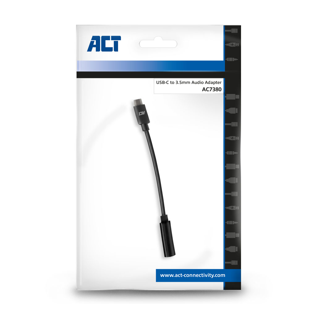ACT USB-C naar 3,5mm jack audio adapter