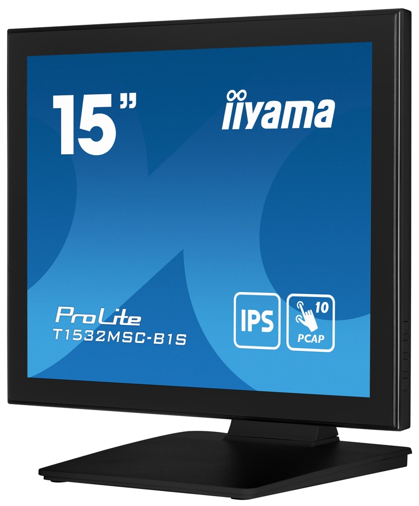 IIYAMA 15  PCAP Bezel Free Front, 10P Touch, 1024x768, Speak