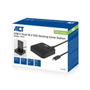ACT USB-C DUAL M.2 NVME DOCKING STATION, OFFLINE CLONE FUNCT