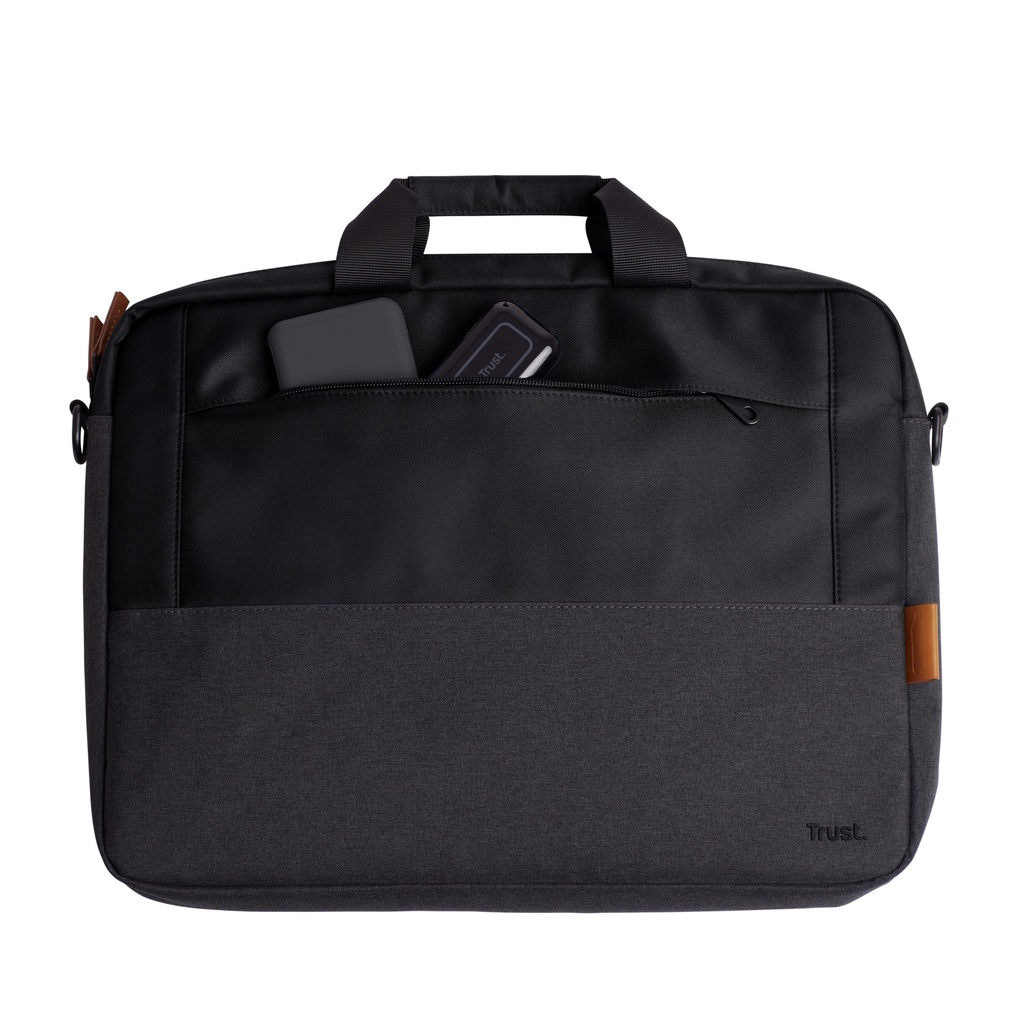 TRUST LISBOA 16" LAPTOP BAG - BLACK