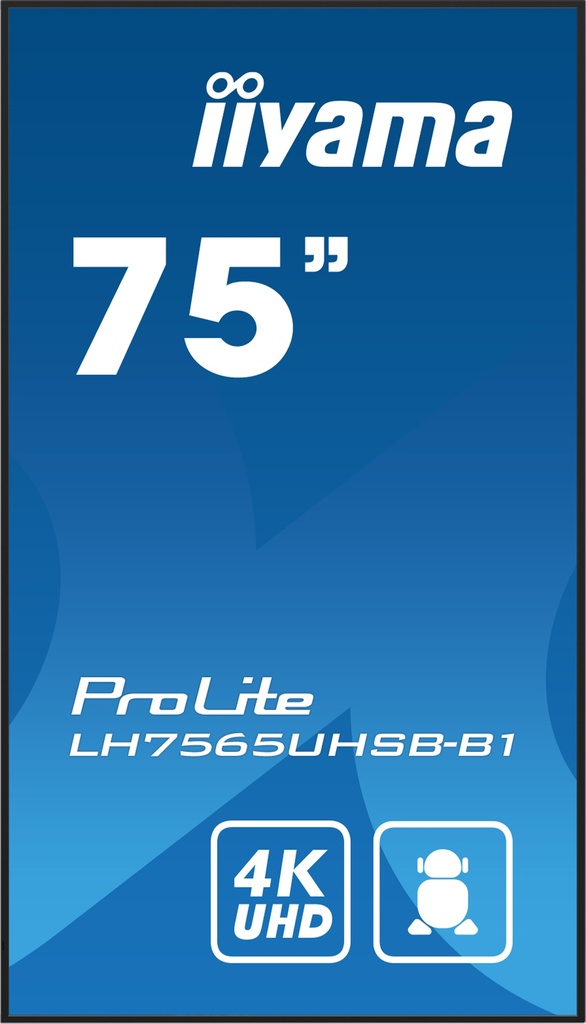 IIYAMA 75"W LCD 4K UHD IPS, 800 cd/m2