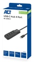 ACT USB-C hub 3.0, 4 poorts USB-A