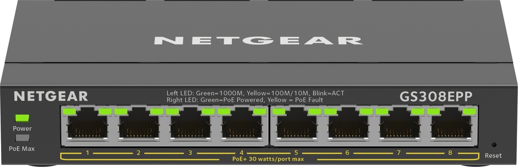 NETGEAR 8PT GE Plus Switch W/HI-PWR POE+