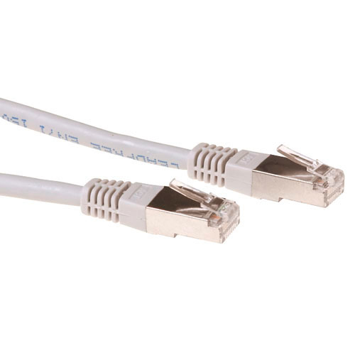 ACT Grey 1 meter LSZH SFTP CAT6 patch cable with RJ45 connectors