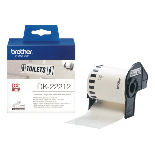 DK-22212 - Permanent plakband - wit - Rol (6.2 cm x 15.2 m) - voor QL-1050. 1060. 500. 550. 560. 570. 580. 650. 700. 710. 720