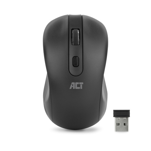 ACT Wireless Mouse, USB nano receiver, 1000 dpi, black