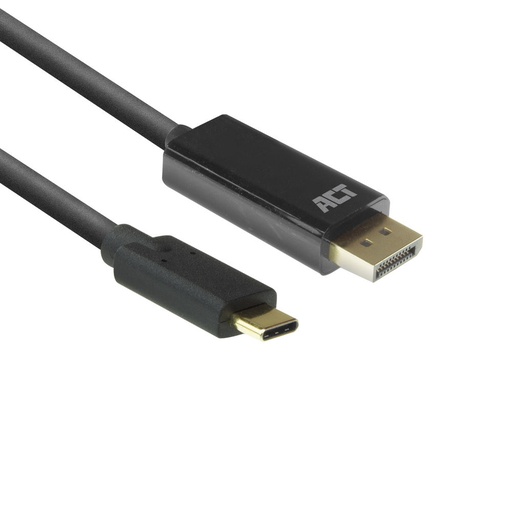 ACT USB-C naar DisplayPort male kabel 2 m 4K @ 60Hz