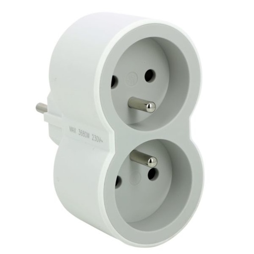 Legrand fiche domino blanc-gris
